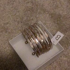 Two tone cuff bracelet. Never been worn.